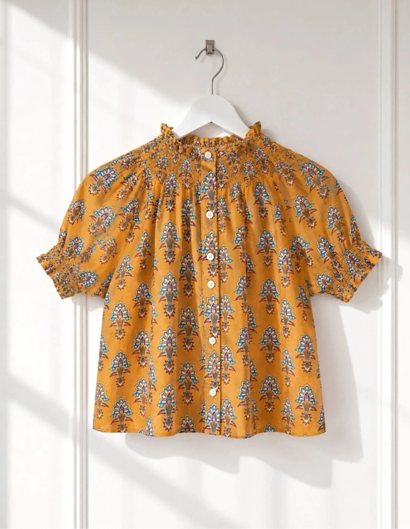 Blusa color mostaza 100% algodón 